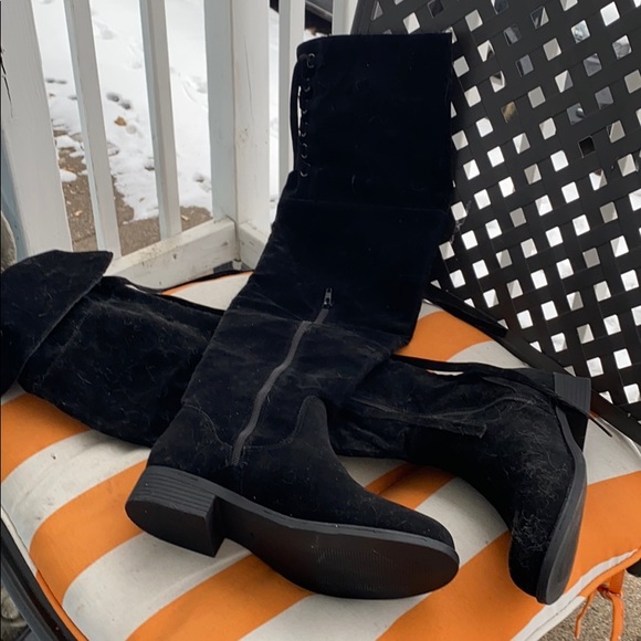 Over-the-knee suede boho boots - Picture 2 of 4